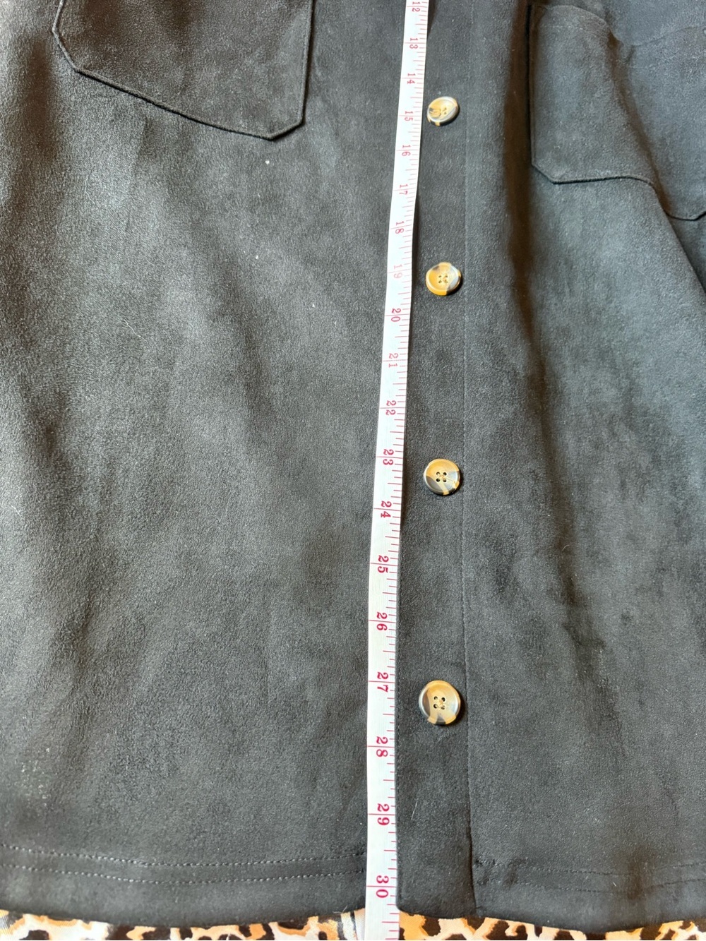 Black Lightweight Button-Front Shirt Jacket - Classic Casual Layer - Picture 4 of 8